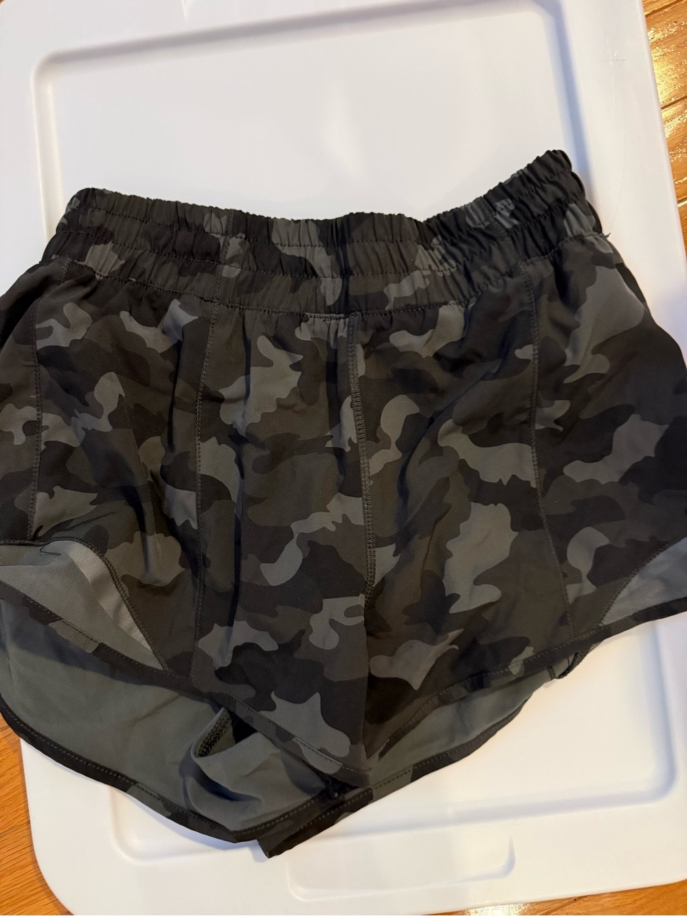 Altar’d State Women's Camouflage Running Shorts - Black/Gray